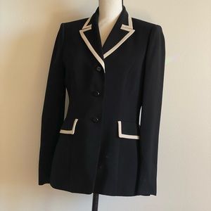 Kasper A.S.L. Women’s Blazer Black and Cream Size 6